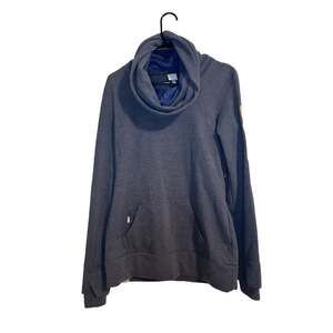 Bench Womens Medium Cowl Neck Sweatshirt Navy Blue Fleece Collar Pullover